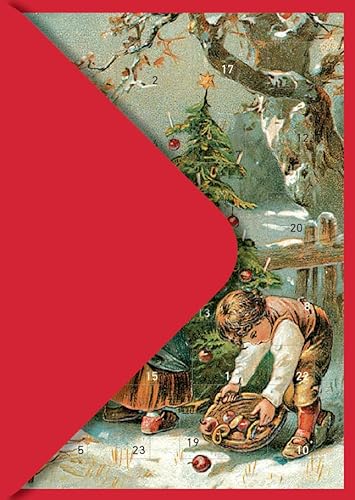 O du fröhliche: Eine Adventskalender-Postkarte mit 24 Türchen