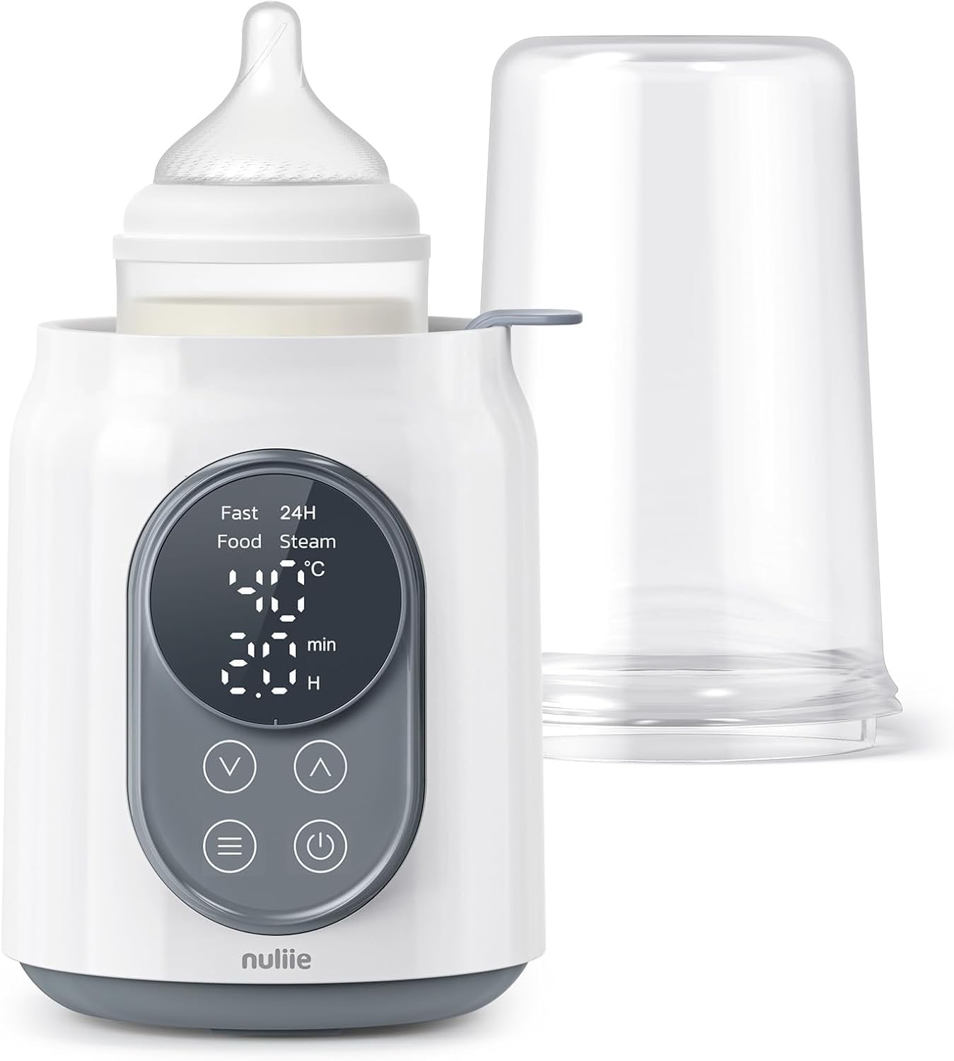 Nuliie Baby Bottle Warmer 10-in-1 with Digital LCD, Timer, Smart Temperature Control and Automatic Shut-Off, Food Warmer&Defrost BPA-Free Warmer for Breastmilk or Formula