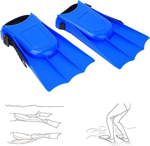 Miniatura 9 de Un par de aletas cortas de buceo ligero para niños de PVC para entrenamiento de natación