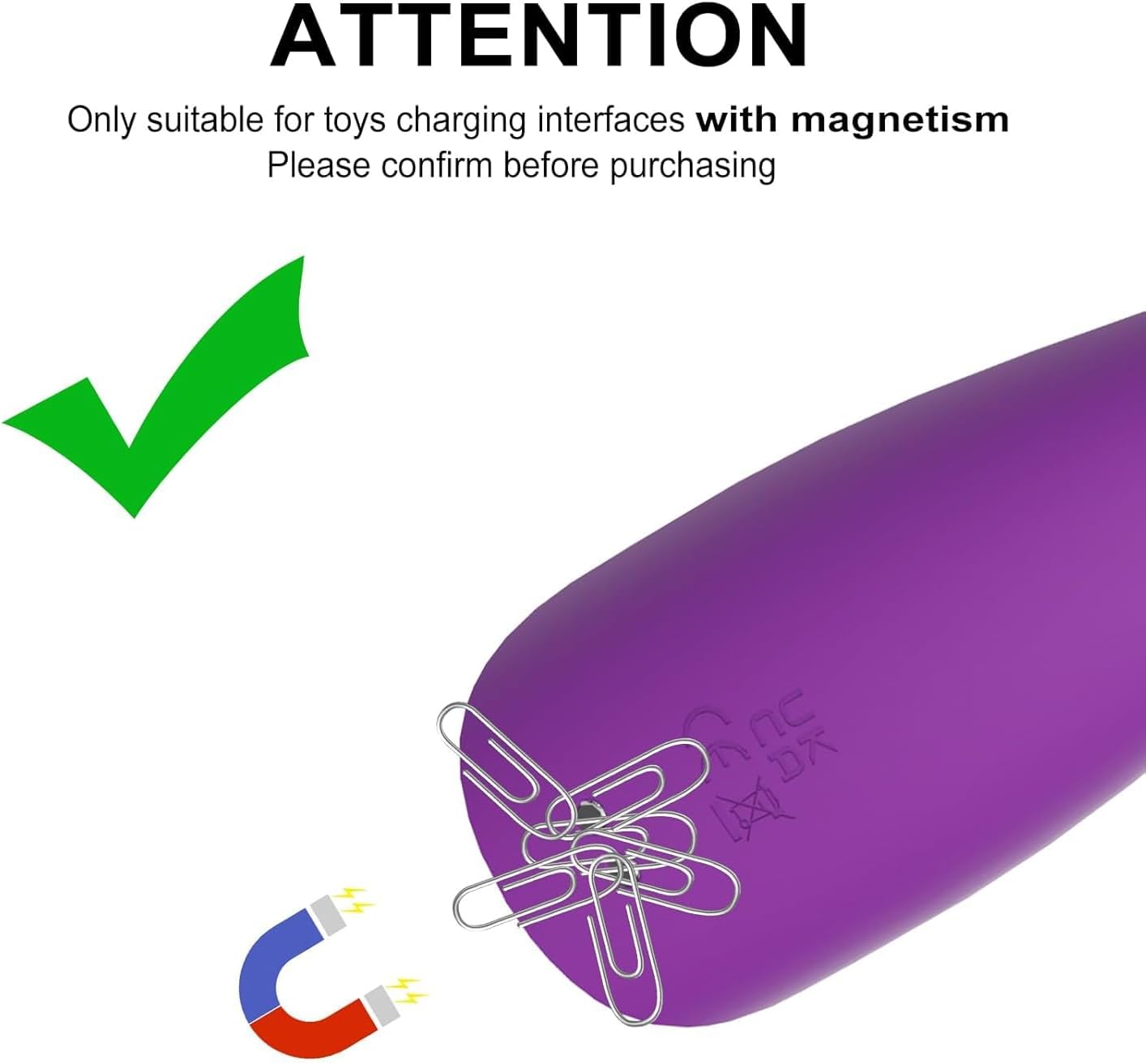 Rose Sex Toy Charging Cable Rabbit Vibrator Rose Charger Compatible with MOOLIGIRL/Shockfans/Jesbena/Tracy’s Dog Vibrator Charging Cord(6mm/0.2Inch) (Magnetic Cable)