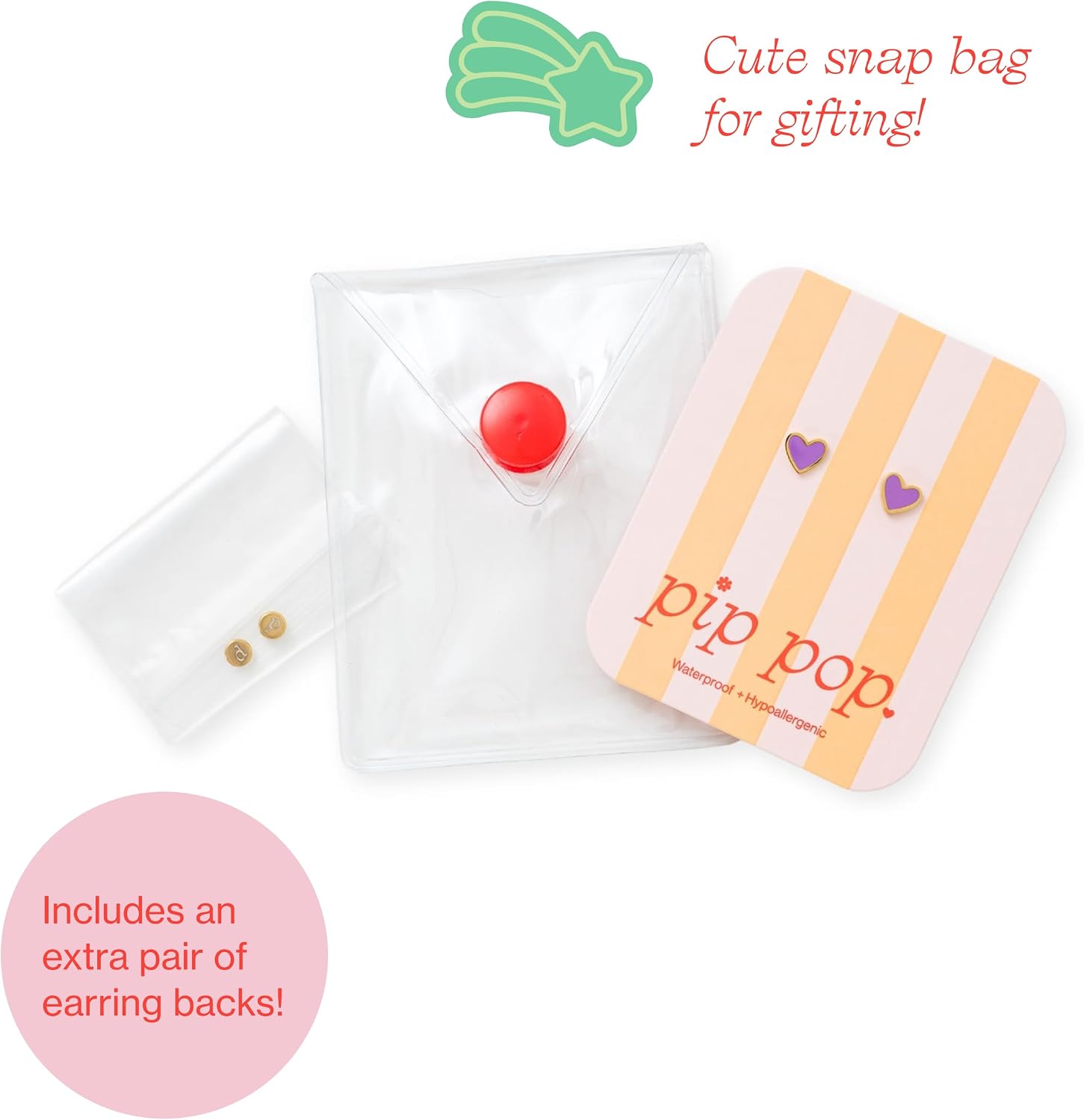 Heart Earrings - everyday jewelry, Gold, hypoallergenic, flat back earrings, all-day comfort for sensitive ears