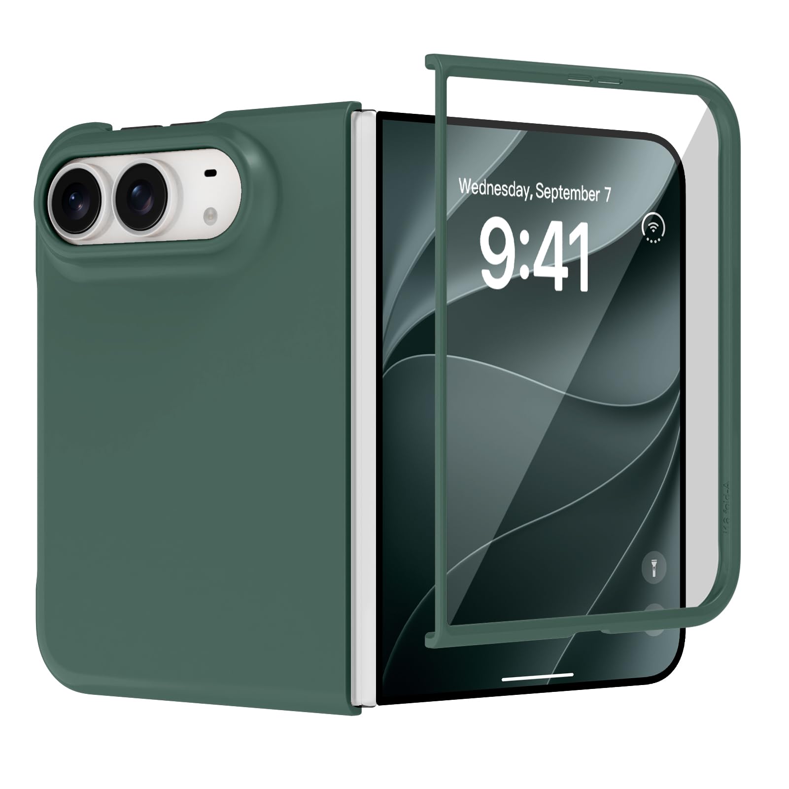 ZIYE Coque pour iPhone Duo, protection complète, anti-chute, vert