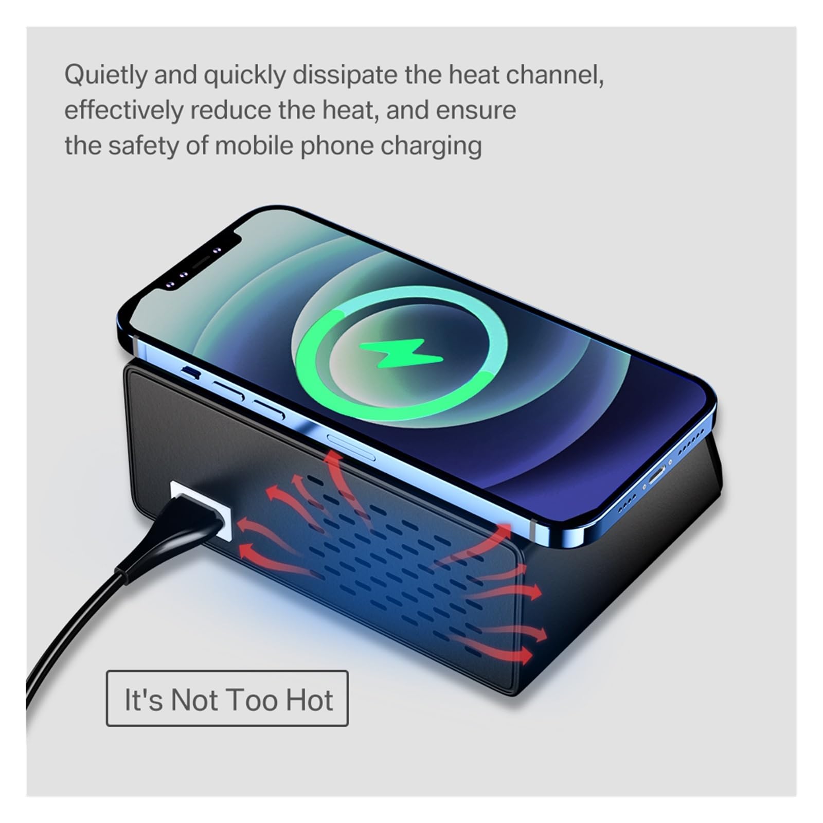 Stacja ładowania, 8-portowa ładowarka USB o mocy 100 W z ładowaniem bezprzewodowym, cyfrowym wyświetlaczem LED, szybką ładowarką QC3.0 PD