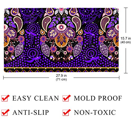 Tapis de douche antidérapant bohémien à 112 ventouses - 5