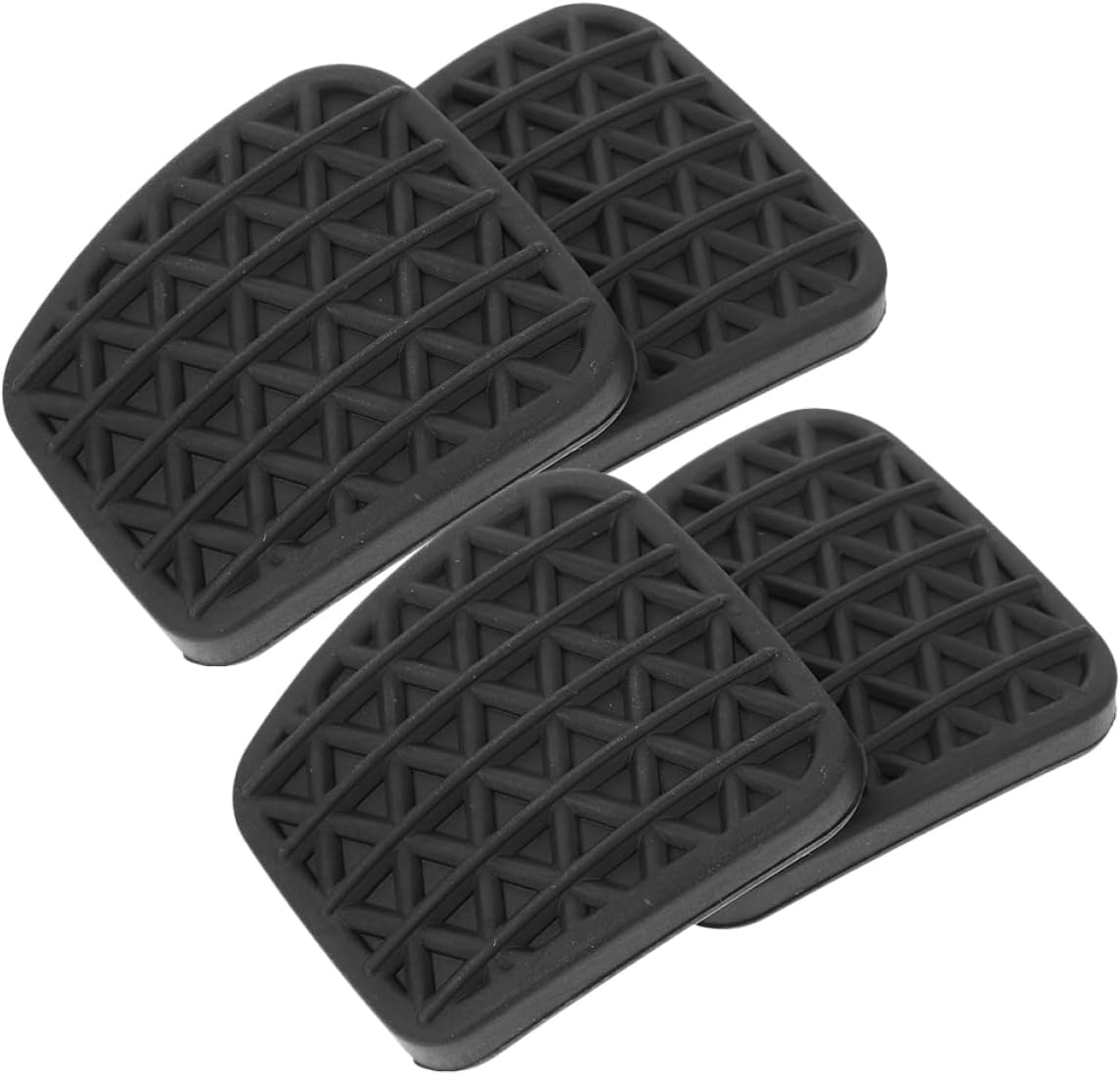PRETYZOOM 4pcs Car Clutch Pedal Pad Covers Rubber Brake Pedal Pads Design Fit for Vehicles Easy to Clean Auto Accessories