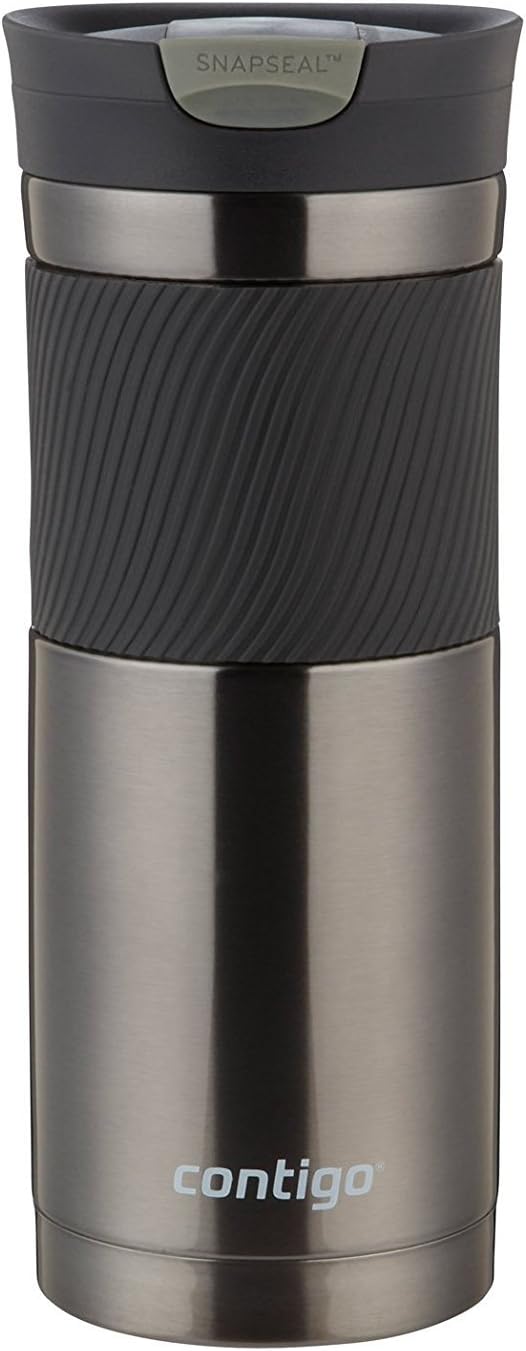 Contigo SnapSeal Byron Vacuum-Insulated Stainless Steel Travel Mug, 20 oz, Gunmetal