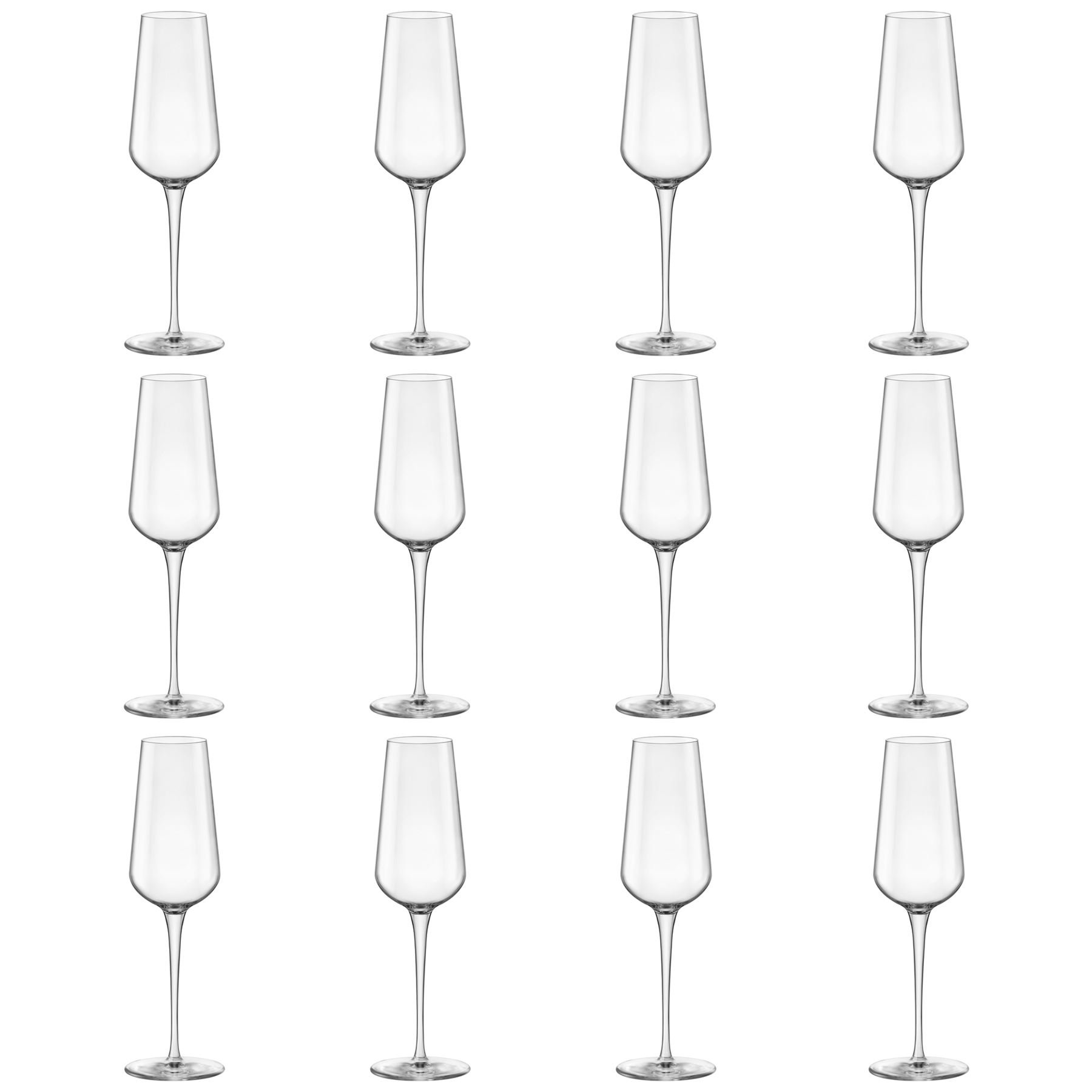 Bormioli Rocco Transparent Inalto Uno Champagne Flute - 285Ml - Pack Of 12 Drinking Glasses