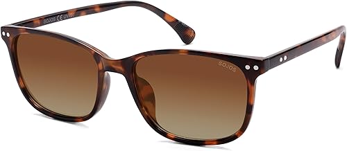SOJOS Gafas de sol polarizadas cuadradas clásicas para mujeres y hombres, estilo vintage, UV400, lente SJ2636