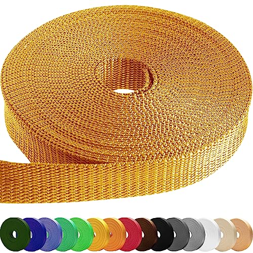 Image of TECEUM 3 /4 inch & 5 /8 inch & 1 inch & 1.5 inch & 2 inch Webbing - 10 25 50 Yards - 40+ Colors - Heavy Duty 1 Inch 1.5 Inch 2 Inch Backpack Straps - Webbing for Outdoors Indoors Crafting DIY