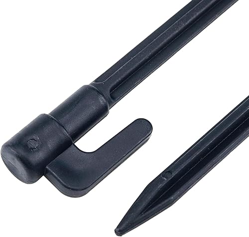 Miniatura 4 de 20 estacas de plástico resistente para bordes de paisaje, soporte para plantas, estacas de césped, estacas duraderas para tienda de campaña, gancho