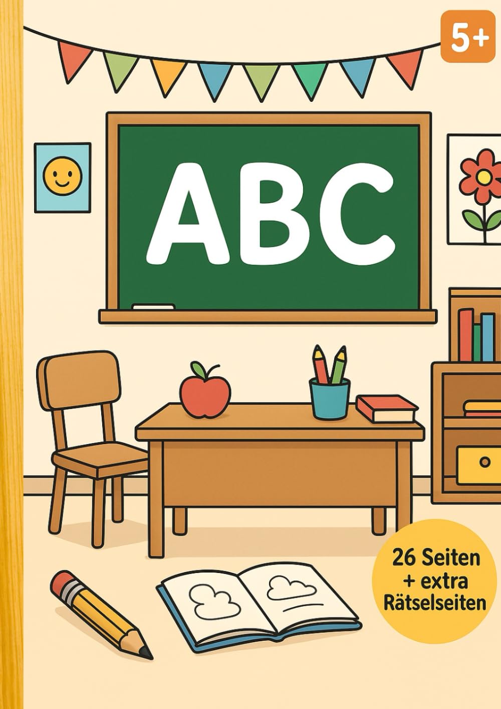 Mein Malbuch- Mein erstes ABC – Malen & Lernen: ABC Malbuch für Kinder ab 5 Jahren – Buchstaben A–Z, Ausmalbilder, Lernmalbuch, Vorschule, ... Zahlen 0–9, pädagogisch, spielerisch lernen