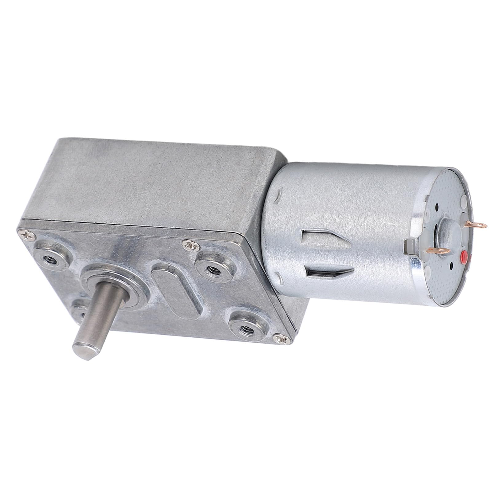 Motoriduttore a Vite Senza Fine DC 12V Reversibile, Motoriduttore Invertibile Automazioni, Scegli 5/6/20/40/62 Giri/Min Albero Verticale per Apriporta Finestre Verricelli (20RPM)
