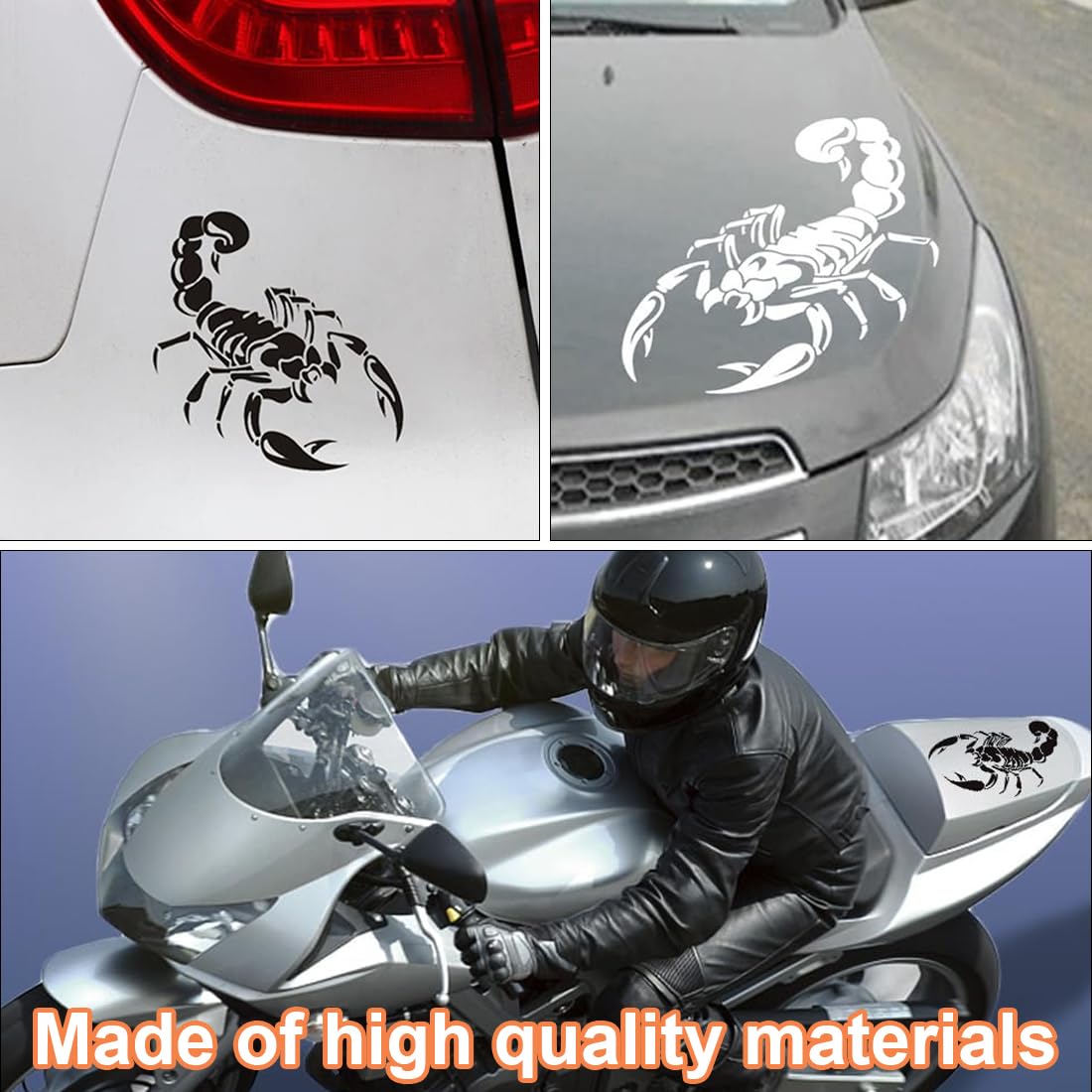 Adesivi Scorpione Per Auto - 4 Pezzi Realistici, Per Coprire Graffi, Decorazione - Foto 5