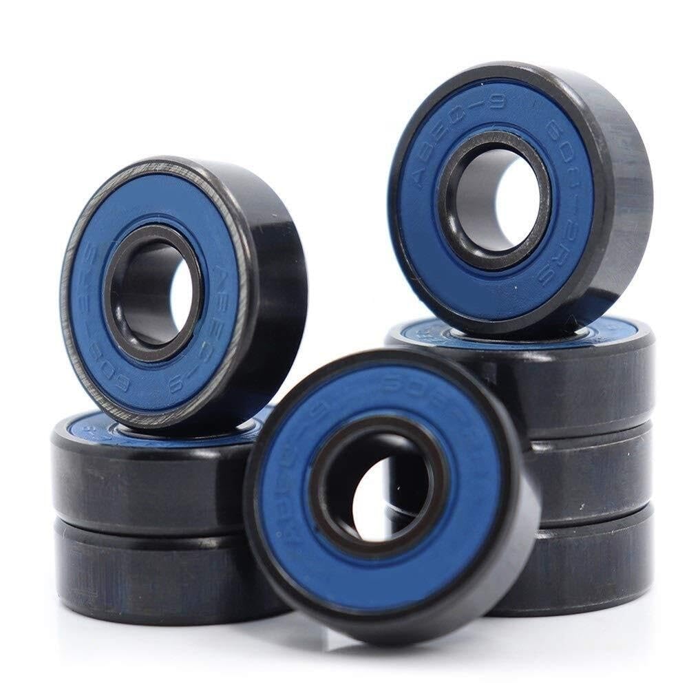 Industrial Shaft Bearings, ABEC-9 608 2RS Inline Roller Skate Wheel Bearing RS Anti Rust Skateboard Ball Bearings 608RS Red Sealed 8x22x7mm Shaft (Size : 16pcs, Style Blue)