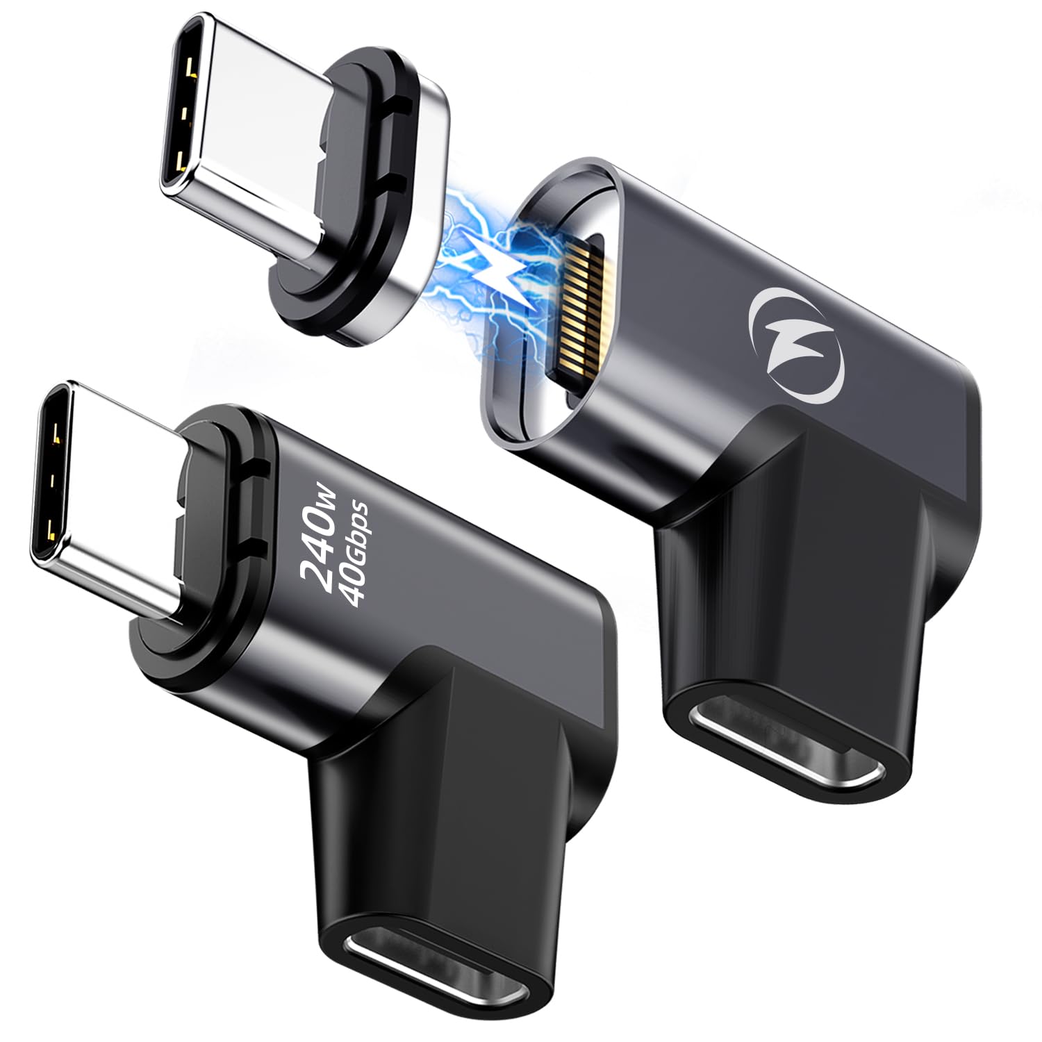 AUFU USB Auf USB-C Magnet Adapter – 2 Stück | 16-Pin, 18W, OTG-fähig | Für IPhone, MacBook, Galaxy & Mehr
