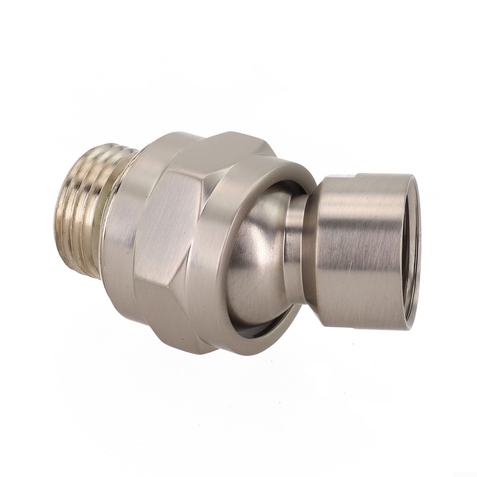 Adattatore Girevole per Testa Doccia SiSinkal, Giunto a Sfera in Ottone, Filettatura G1/2, Angolo Regolabile, Resistente alle Perdite, Costruzione Solida, Compatibile con Braccio e Testa Doccia
