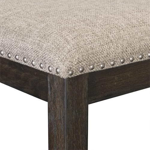 Lexicon Traditional Wood Dining Room Bench In Wire Brushed Brown #TOP4