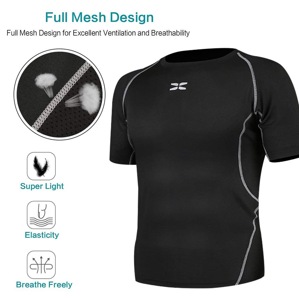 Superora Ensembles de Fitness Vêtements De Sport Entraînement Doux Haut Élastique Séchage Rapide Respirant Ultra-Léger Course à Pied pour Homme Ensemble 5 pcs