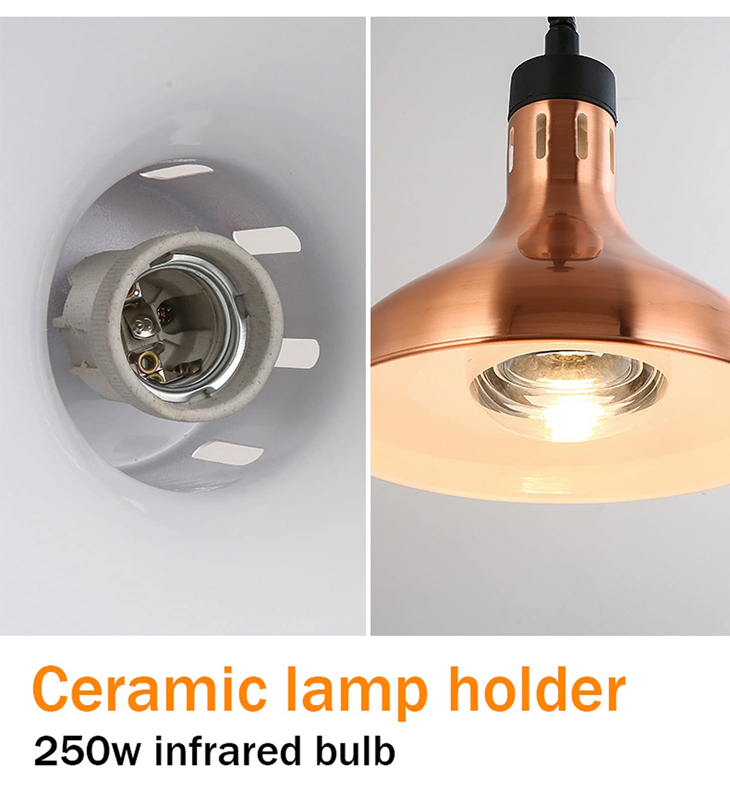 Lampada riscaldante per Alimenti Commerciale, Lampada riscaldante per Mantenere Il Cibo Caldo, Lampada a Sospensione per Servizio di Catering, Forniture per ristoranti, Luce riscal