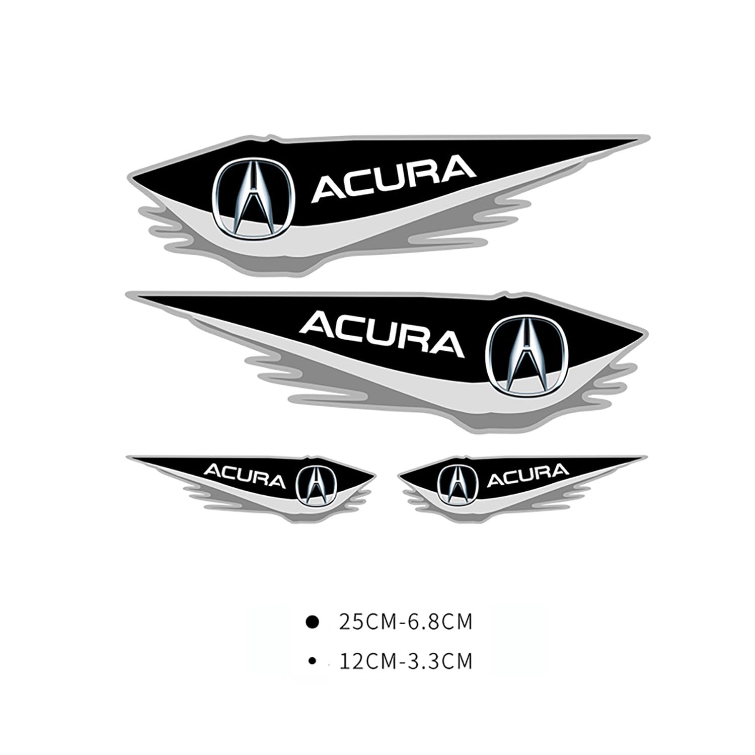 4 Cache-moyeux Centraux Pour Acura (RDX, TLX, MDX...) - 69 Mm - ABS Et Alliage - Design Sportif