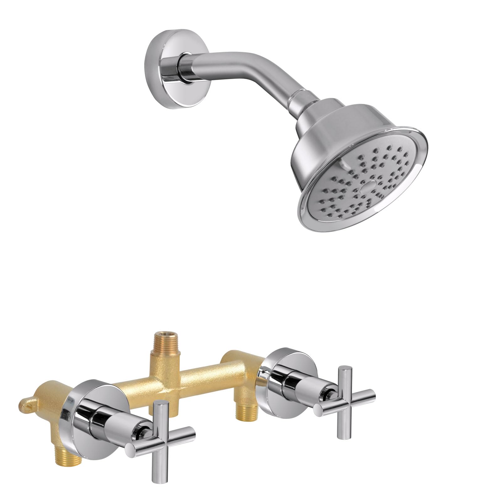 Kit de garniture de baignoire et de douche avec valve et ensemble de robinet 2 poignées
