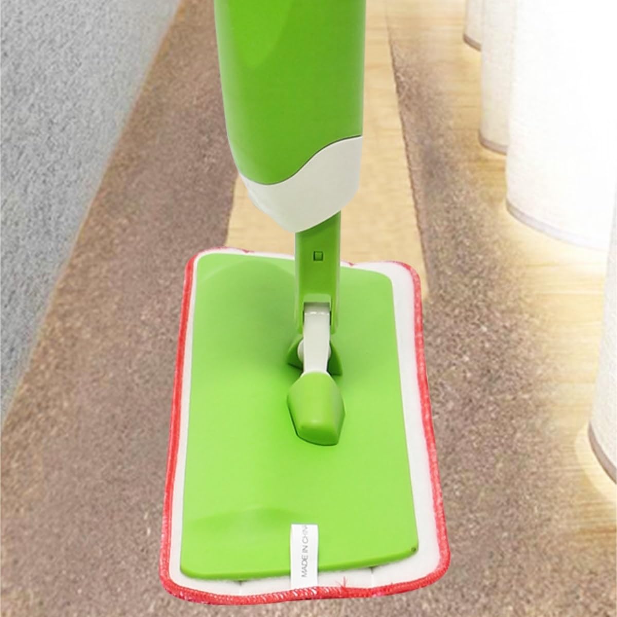 Mopas de Limpieza Suelos Cocina Artefacto Doméstico Perezoso, Trapeador Plano, con Rociador De Agua Pegajosa, For Piso Baldosas Fregonas De Limpiezas(Purple)