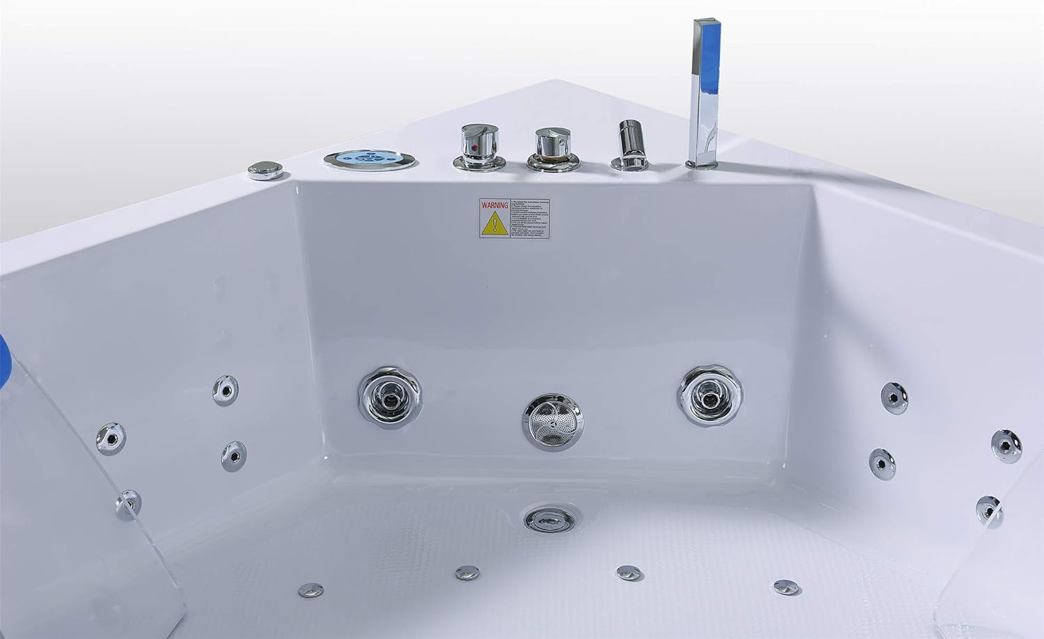 Whirlpool bathtub hydrotherapy White Hot tub 2 person 59.8" Double pump - Capri