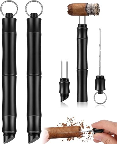 2 Pack Cigar Draw Enhancer Tool, Cigar Nubber & Cigar Poker 2-in-1