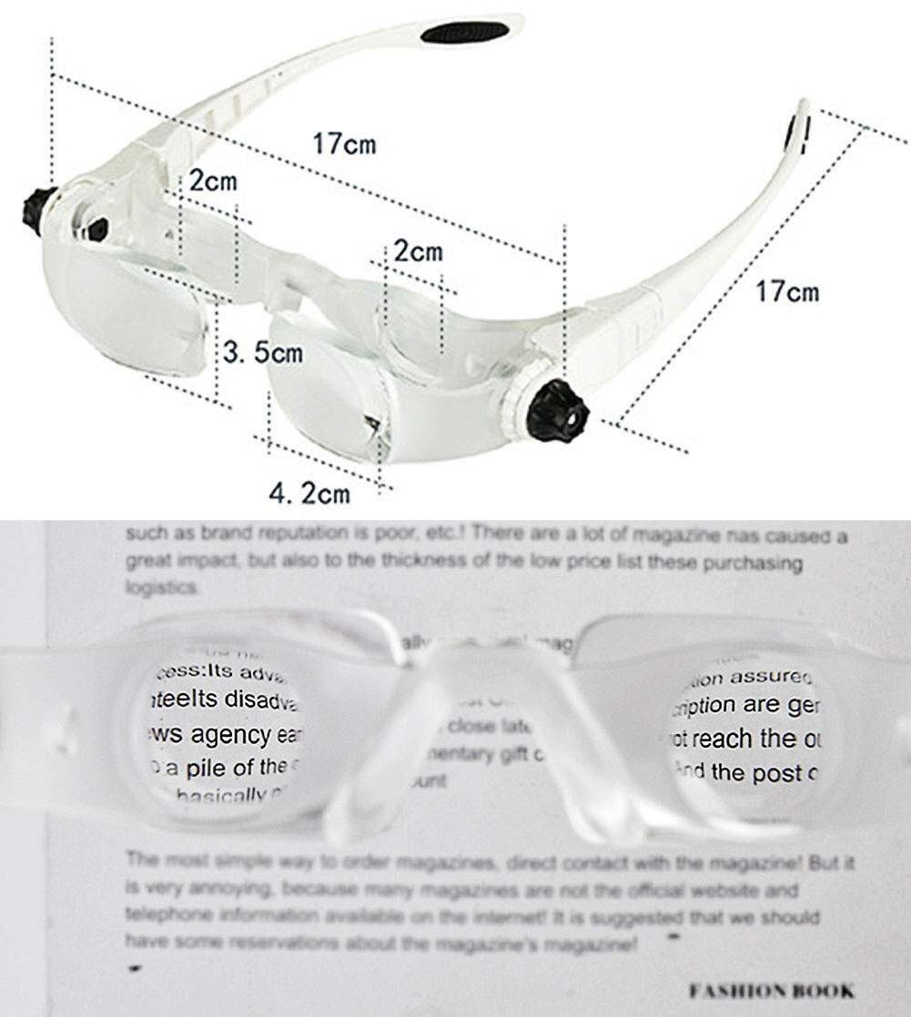Lupenbrille mit Visier und 4-facher und 3,8-facher Vergrößerung, Freisprecheinrichtung, zum Tragen auf dem Kopf, Linse mit 3 Dioptrien für Fernseher, elektronische Geräte.
