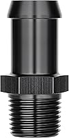 Vista 16 de EVIL ENERGY Adaptador de Conexión de Púa de Manguera 1/2" NPT Macho a 1/2" 45 Grados de Aluminio Negro