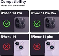 Vista 7 de AFARER Paquete de 2 protectores de lente de cámara para iPhone 14ProiPhone 14 Pro Max, protector de lente de cámara Ultra HD, cubierta de cámara