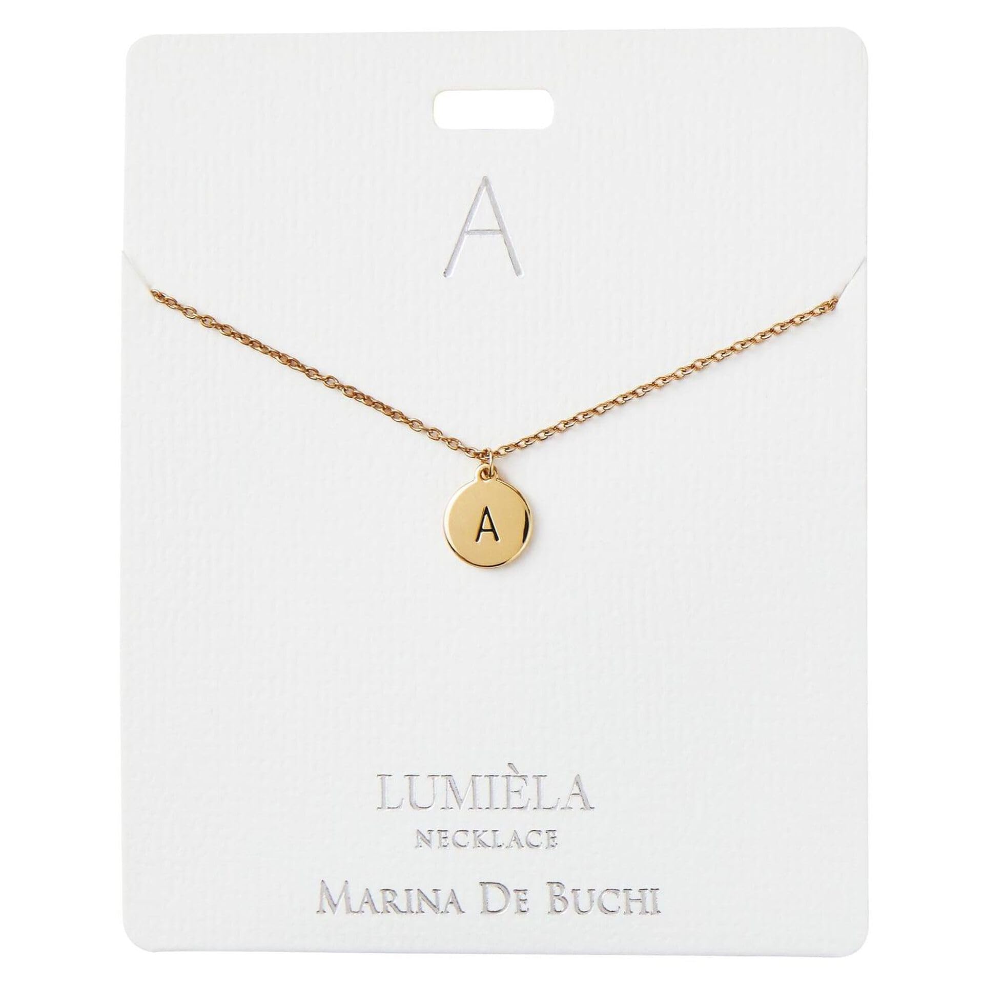 Personalized Dainty Monogram Initial Letter Necklace Gold Tone for Women