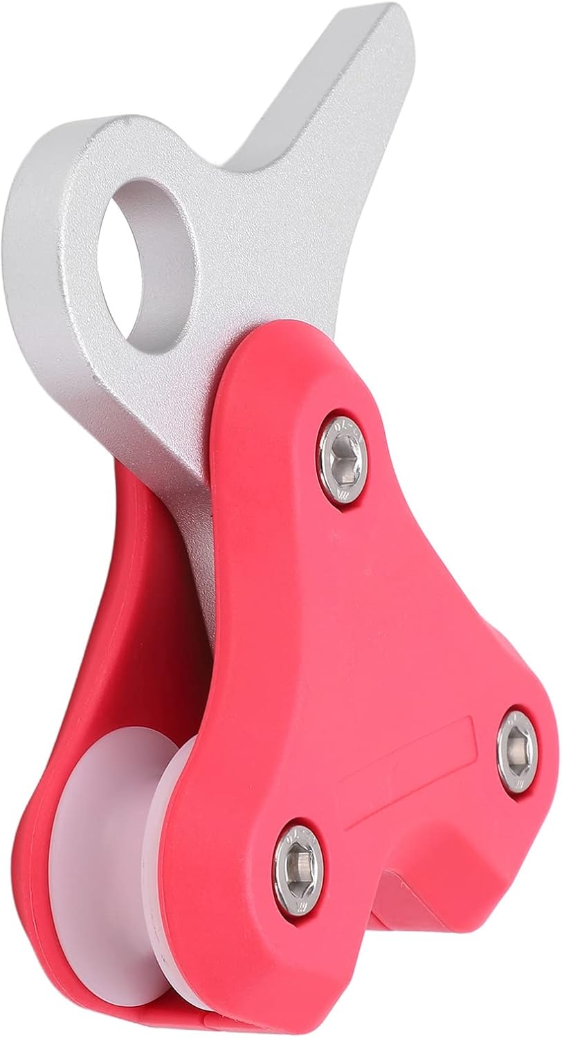 Pulley, Scuba Diving Pulley, Aluminum Pulley Scuba Diving Buoy Underwater Rope Metal Pulley Rope Retractor Diving Accessories Underwater Work Tools Cave and Wreck Exploration (Pink)