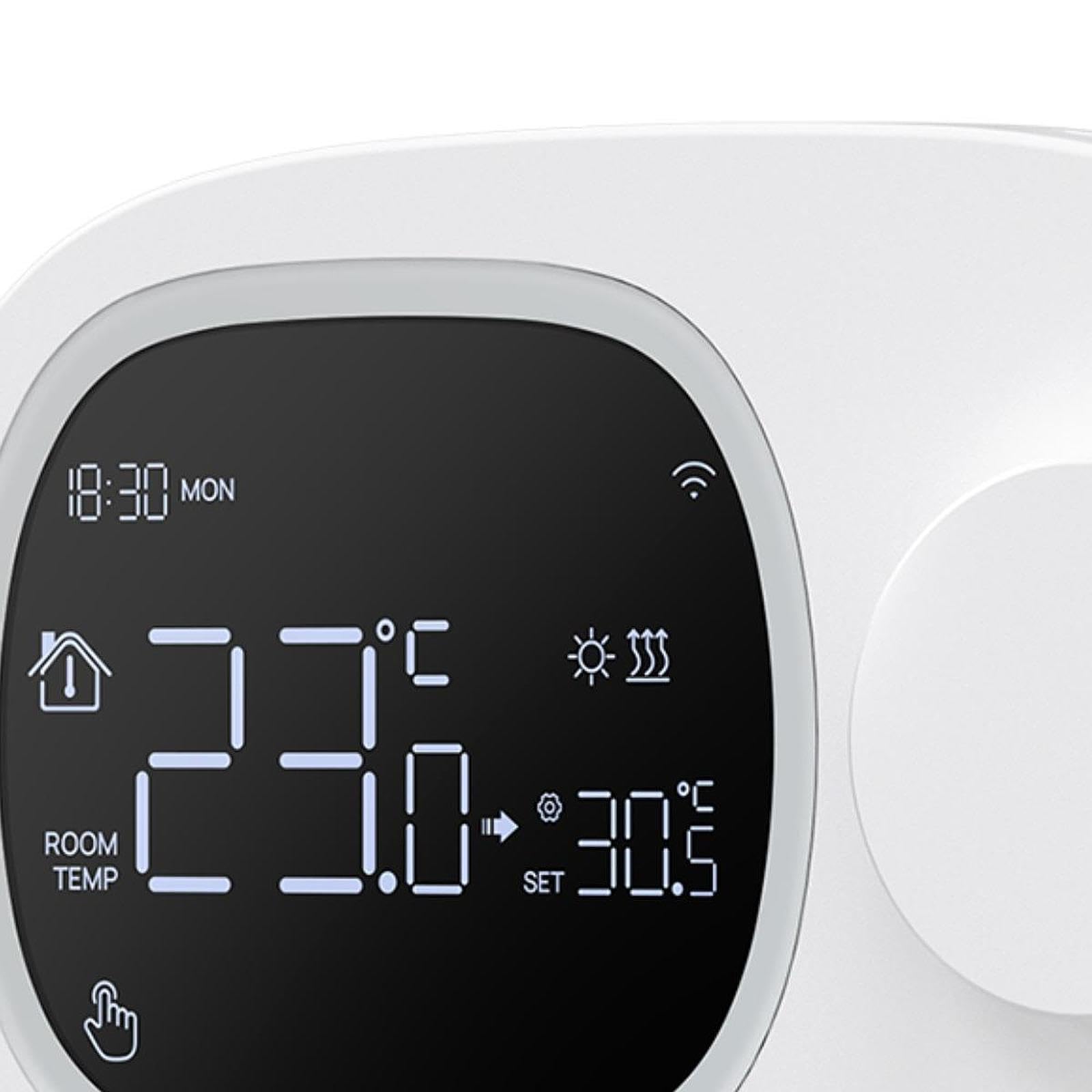 Perfk - Termostato inteligente programable, función conveniente, termostato inalámbrico, regulador de temperatura para caldera de agua y para