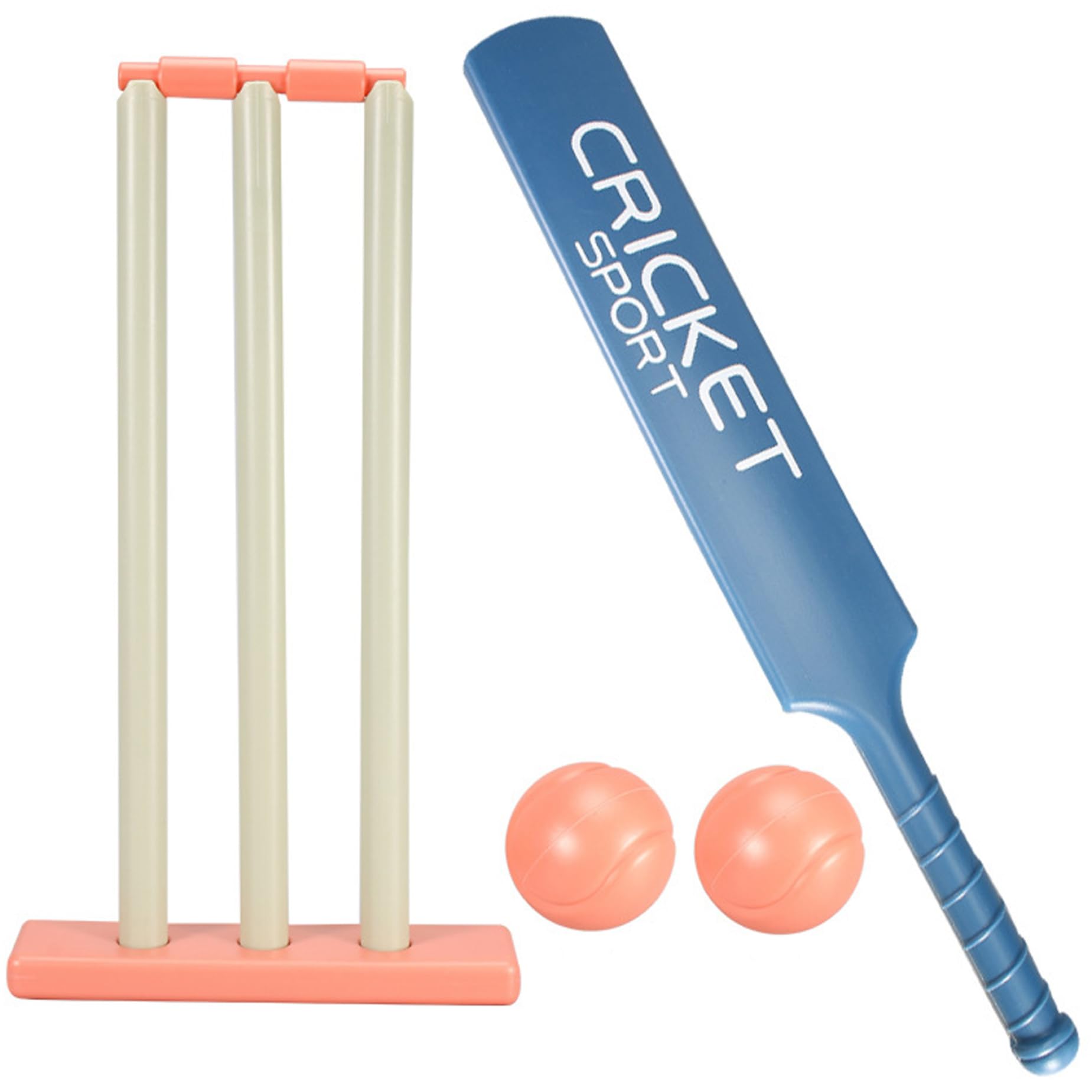 Set da Cricket per Bambini, Kit da Cricket con Mazza ABS, ceppi, 2 Palle da Ballo di interazione per Bambini per Giardini per di età per di età Compresa