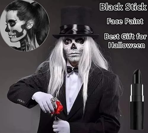 Miniatura 6 de Go Ho 10 piezas de pintura facial negra para ojos, palo negro de ojos para deportes, béisbol negro de ojossoftbolpalo de fútbol, fácil de colorear