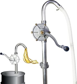 55 Gallon Drum Pump, Barrel Pump for gasoline, engine oil, diesel fuel, kerosene, Hand Pump for 55 Gallon Drum, 50, 5, 15, 30 gal Drum (Blue)