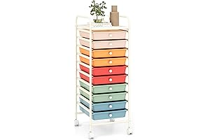 RELAX4LIFE 10-Drawer Rolling Craft and Storage Cart: Your Organizational Oasis