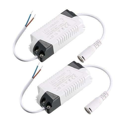 uxcell Controlador LED 18-25W Corriente constante 300mA de alta potencia AC 85-265V Salida 54-87V DC Conector Fuente de alimentación externa LED