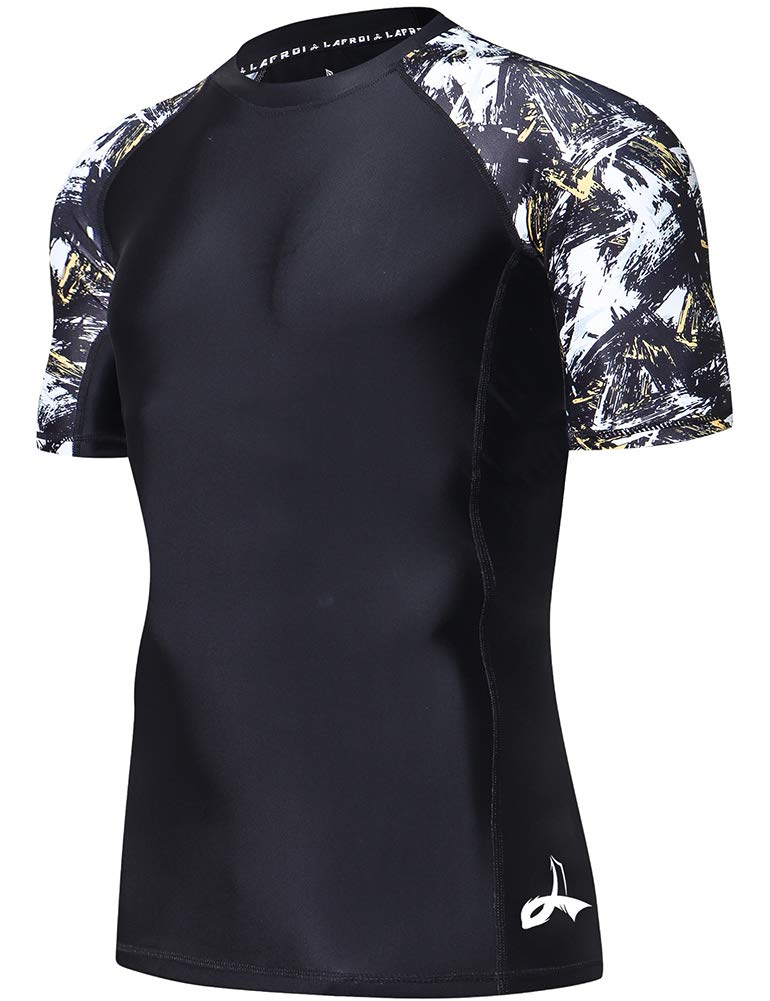 LAFROI Camiseta de Manga Corta para Hombre UPF 50+ Baselayer Skins de compresión