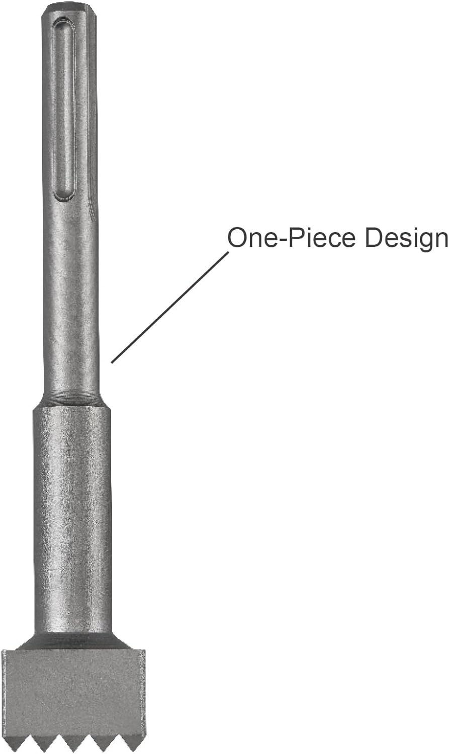 Demolition Bushing Tool Bit, SDS-Max Shank Hammer Chisel For Concrete Masonry and Natural Stone, 25-Tooth Square Bushing Head,1-13/16 Inches Square and 9-1/2 Inches in Length