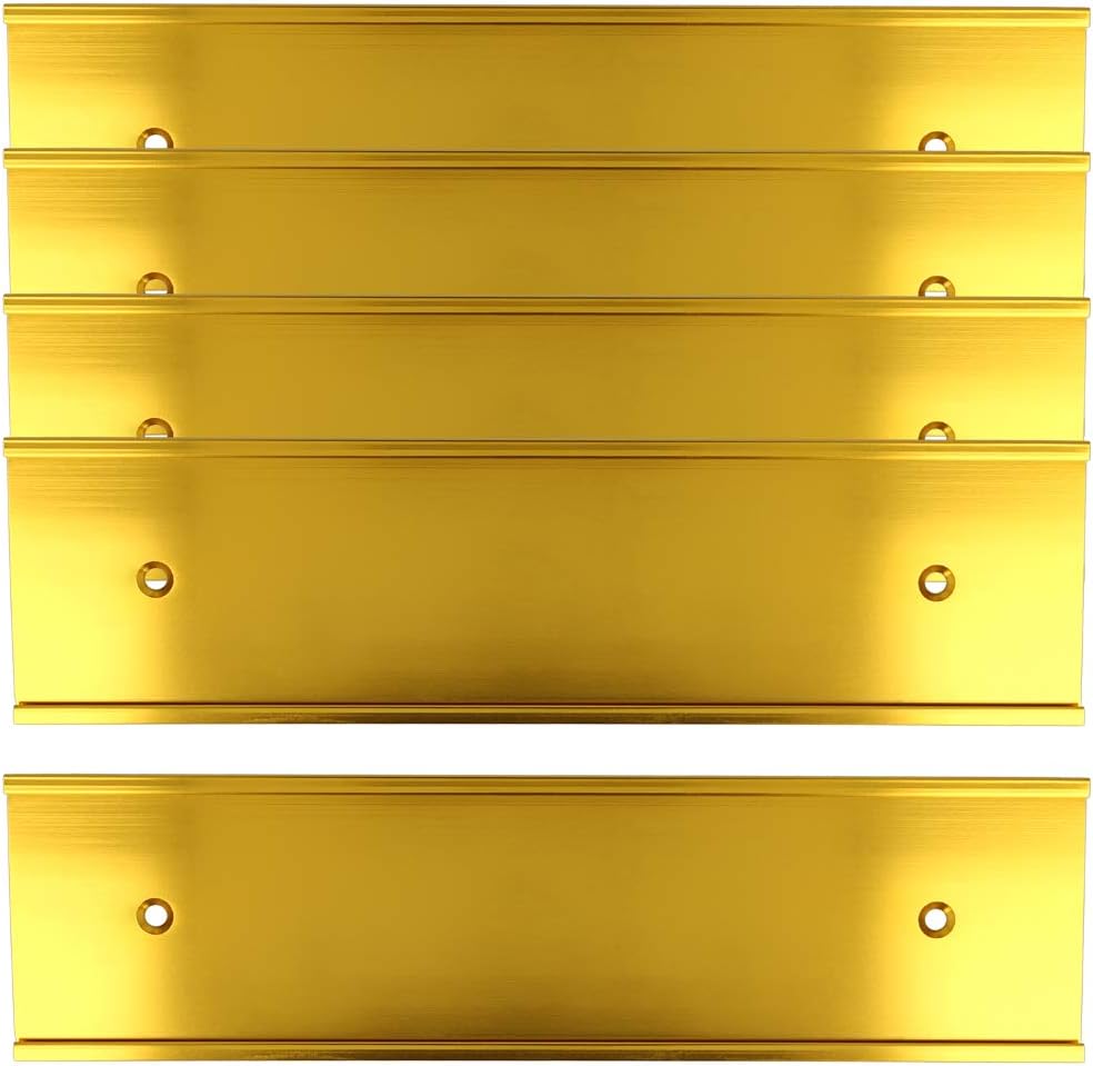 2" x 8" Aluminum Wall Mounted Name Plate Holder Set of 5 Office Business Door Sign Holder