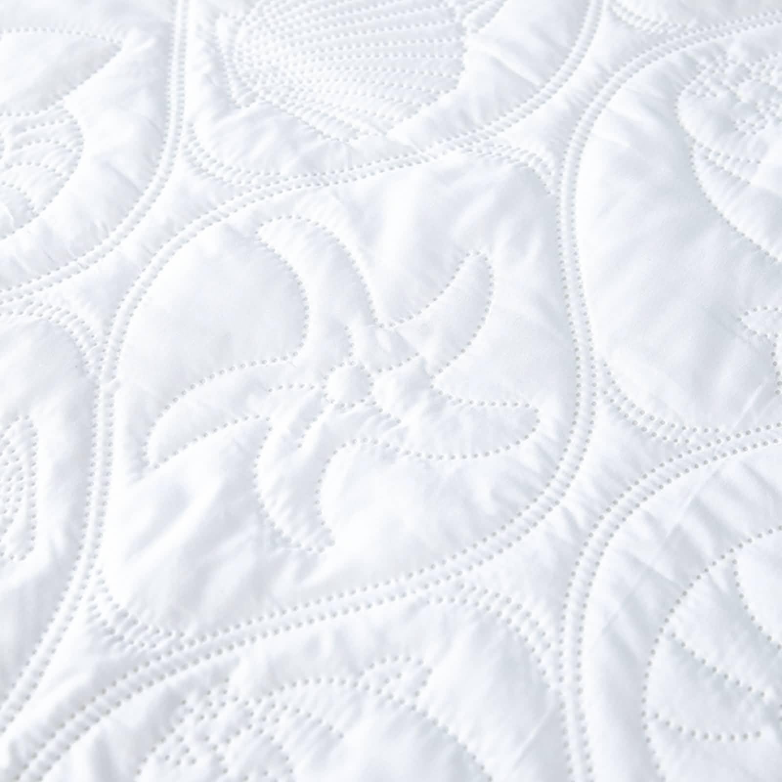 Betttuch 100x203+45cm Faltbar, Spannbettlaken Wasserbett Einfarbig, Faltenresistent Ausbleichen Polyester Bett Laken Bezug Weiß Unterbett für Matratze