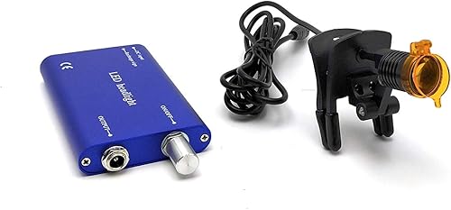Miniatura 2 de Lupas binoculares dentales de 0.138 x 16.535 in + lámpara de cabeza LED + caja de aluminio (azul) Dental Power