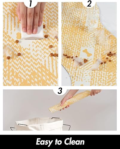 Miniatura 4 de Tapete de comida para perros - Tapete absorbente de comida para mascotas - Tapete para cuenco para perros con forma de hueso, tapete de alimentación