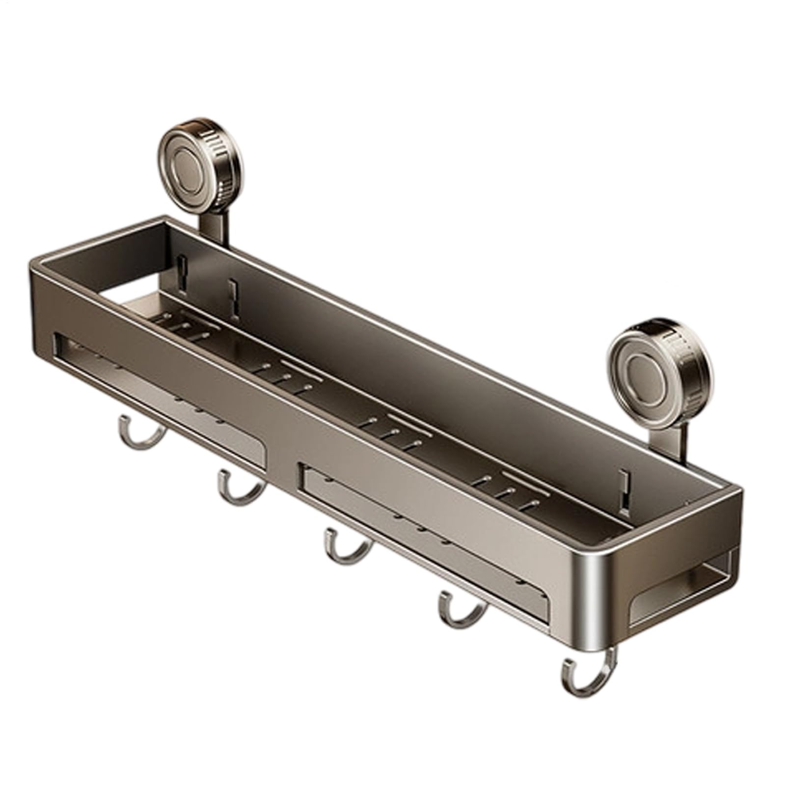 Estante de ventosa para ducha organizador de pared con colgador de toallas y ganchos
