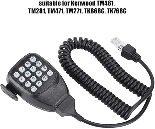 Miniatura 2 de Diyeeni Micrófono de altavoz de mano con teclado para radio móvil Kenwood TM481 TM281 TM471 TM271 TK868G TK768G