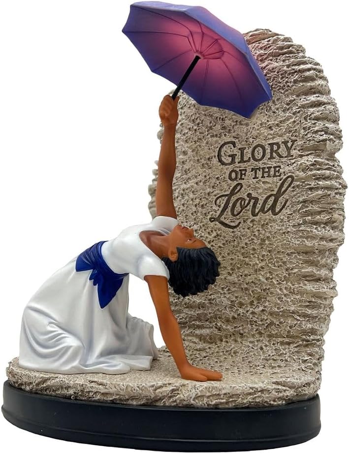 African American Expressions Glory of The Lord Figurine – 8.25” Black Resin Statue, Inspirational Christian Home Décor, Faith-Based Collectible Figurine for Women, Mother’s Day Present for Mom