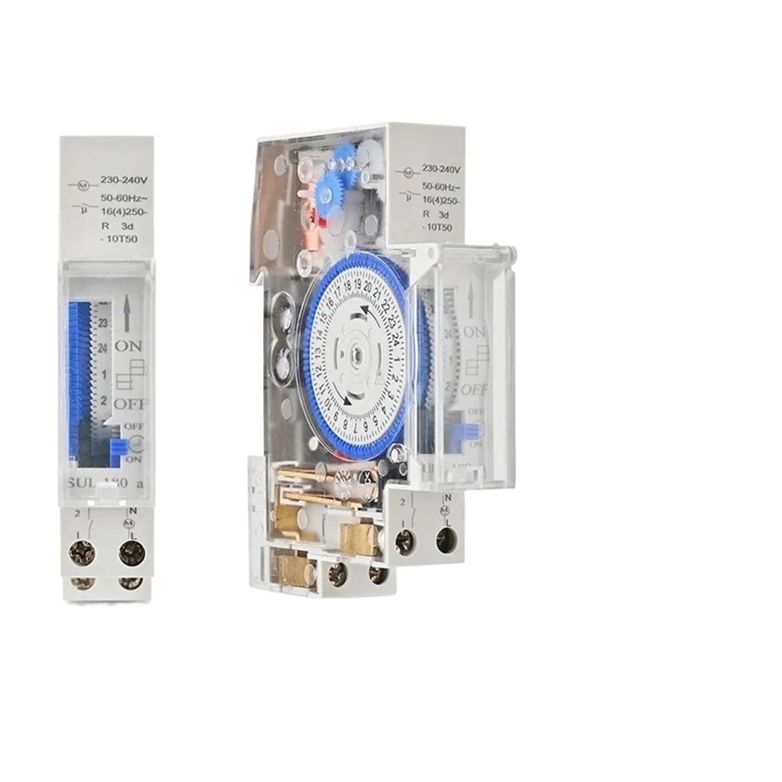 Programmateur mécanique SUL180A 16A avec batterie de secours rail DIN