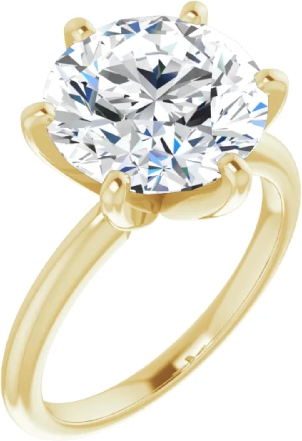5 Carat Lab Grown Diamond Engagement Ring Six Prong